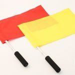 1 RED & 1 YELLOW LINESMAN'S FLAGS