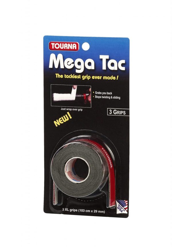 Tourna Mega Tac Black - 3 Grip Roll