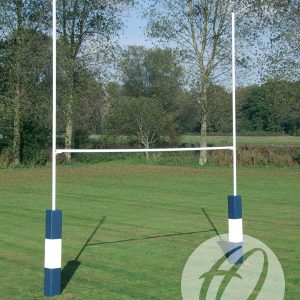 HEAVY DUTY STEEL RUGBY POSTS - 7M HINGED